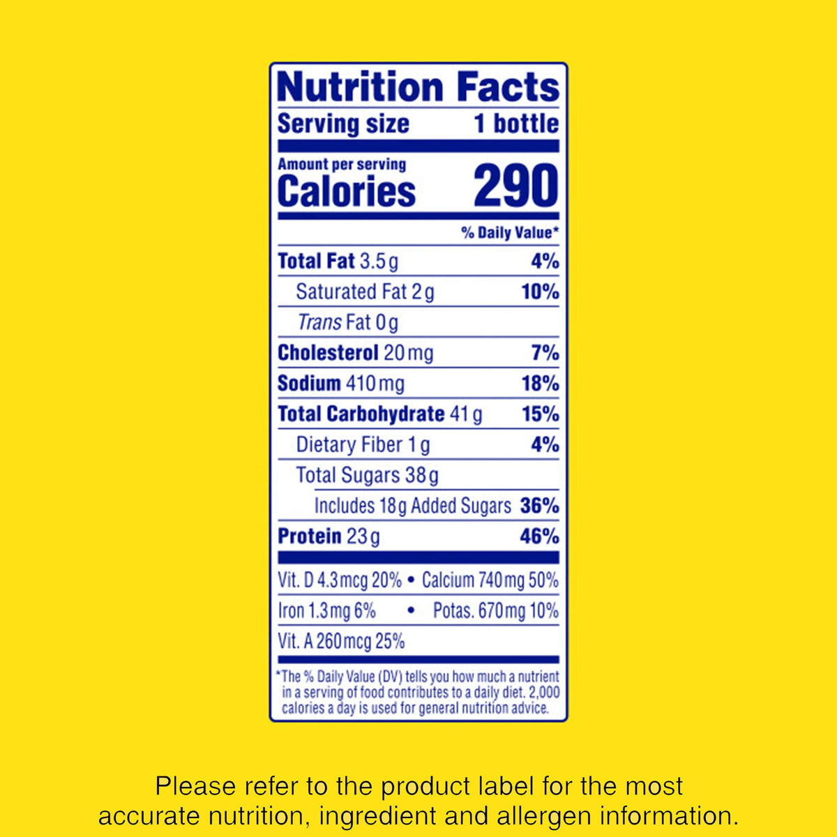 Chocolate Milk Drink 14 Fl Oz H9029