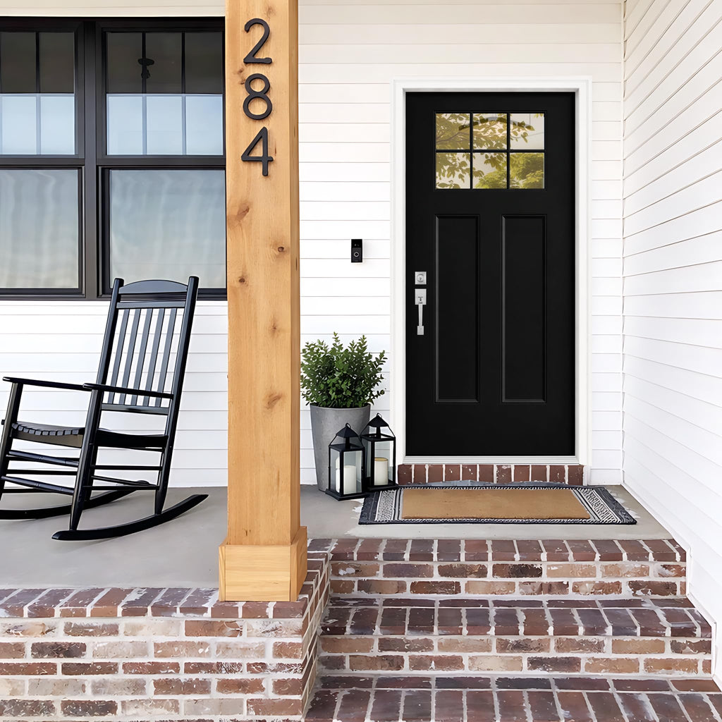 36 x 80 Black Fiberglass Entry Door V4987