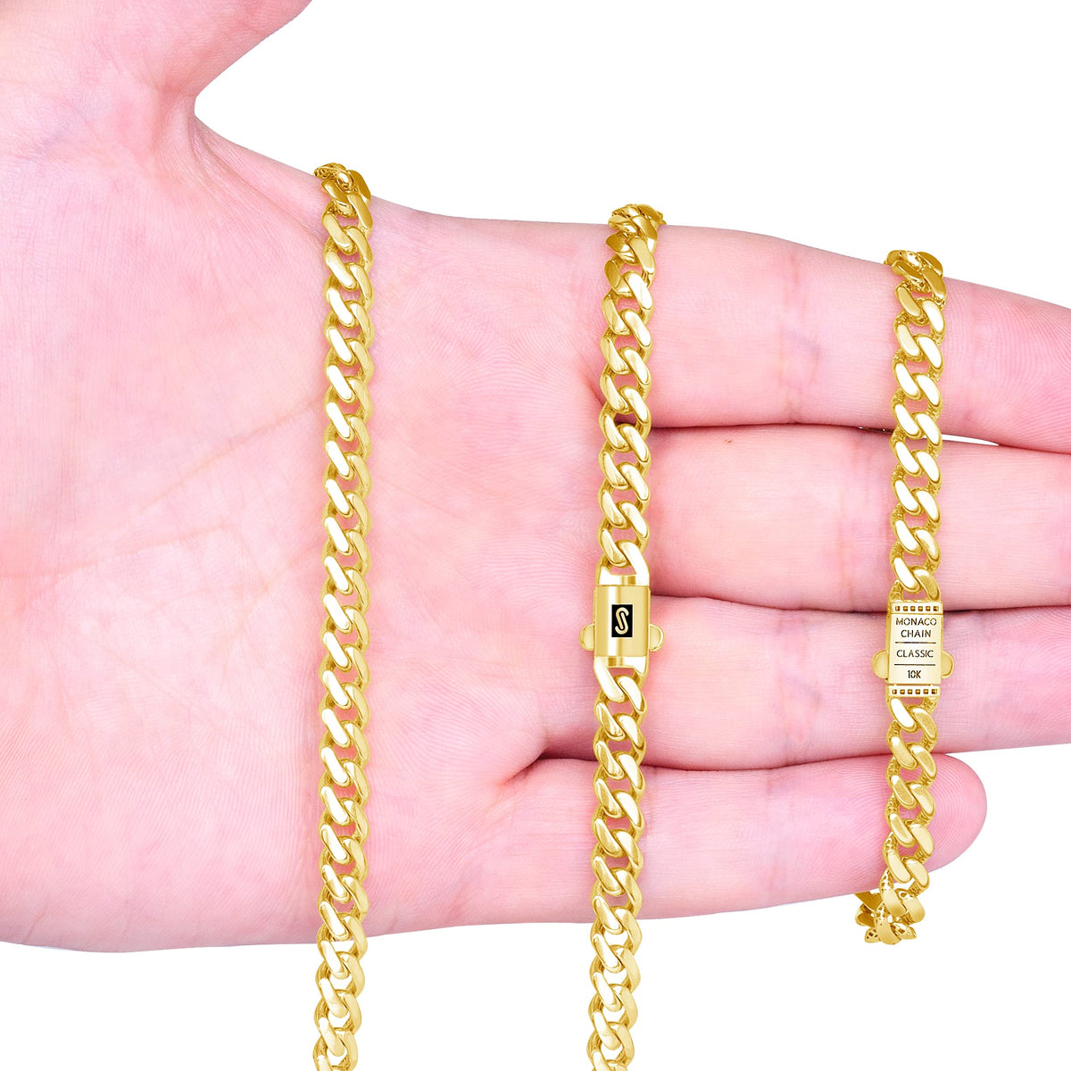 10k Yellow Gold 6mm Cuban Chain Necklace P8490