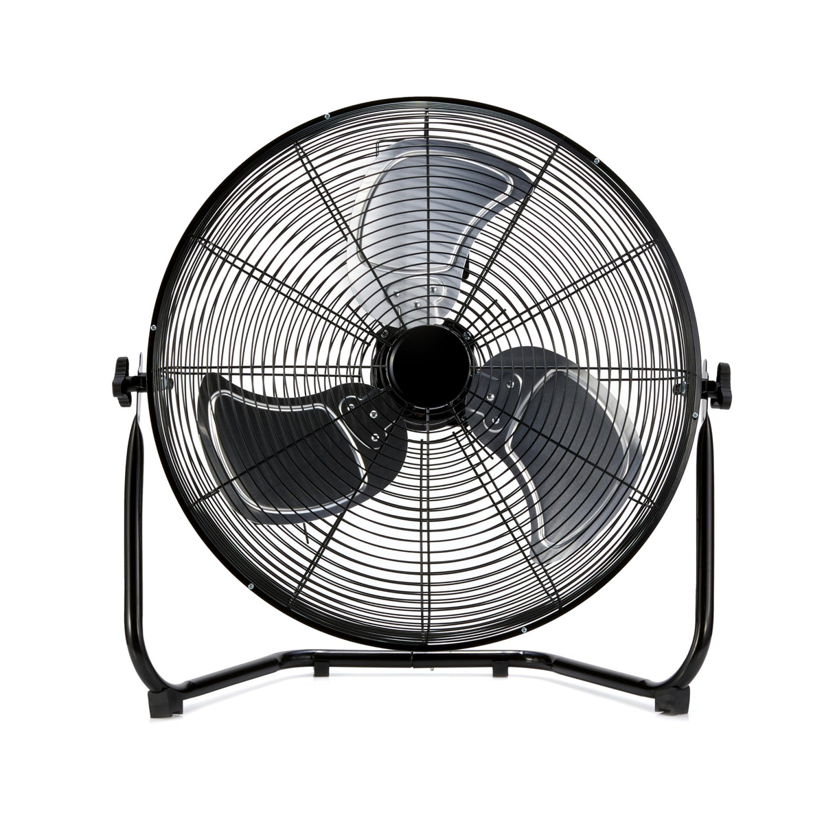 20" High Velocity Industrial Floor Fan with 3 Speeds, Metal Housing, Black B36436
