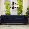 Dark Navy Blue Performance Velvet Tufted Sofa J39500