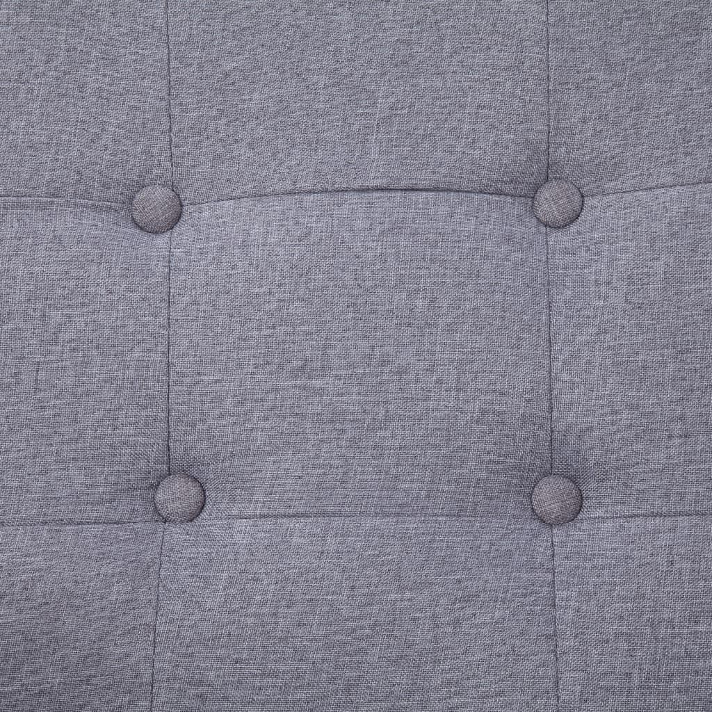 Light Gray 2-Seater Upholstered Fabric Sofa with Armrests N5242