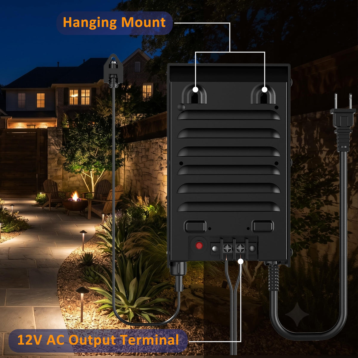 200W Low Voltage Landscape Transformer N861752