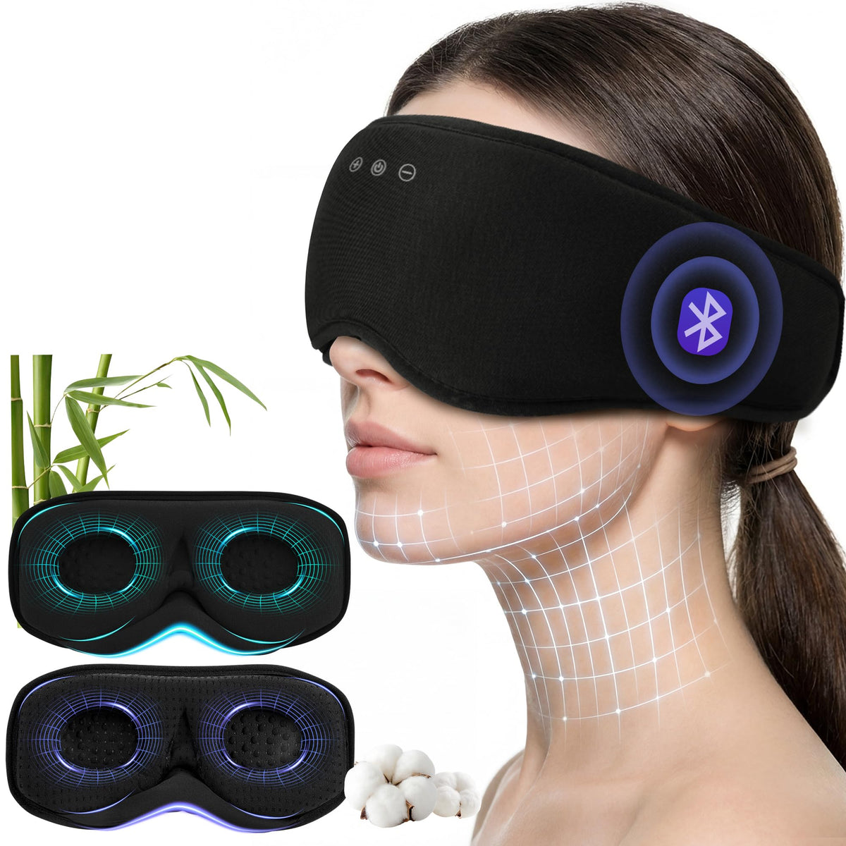 Bamboo Cotton Bluetooth Sleep Mask Y836101