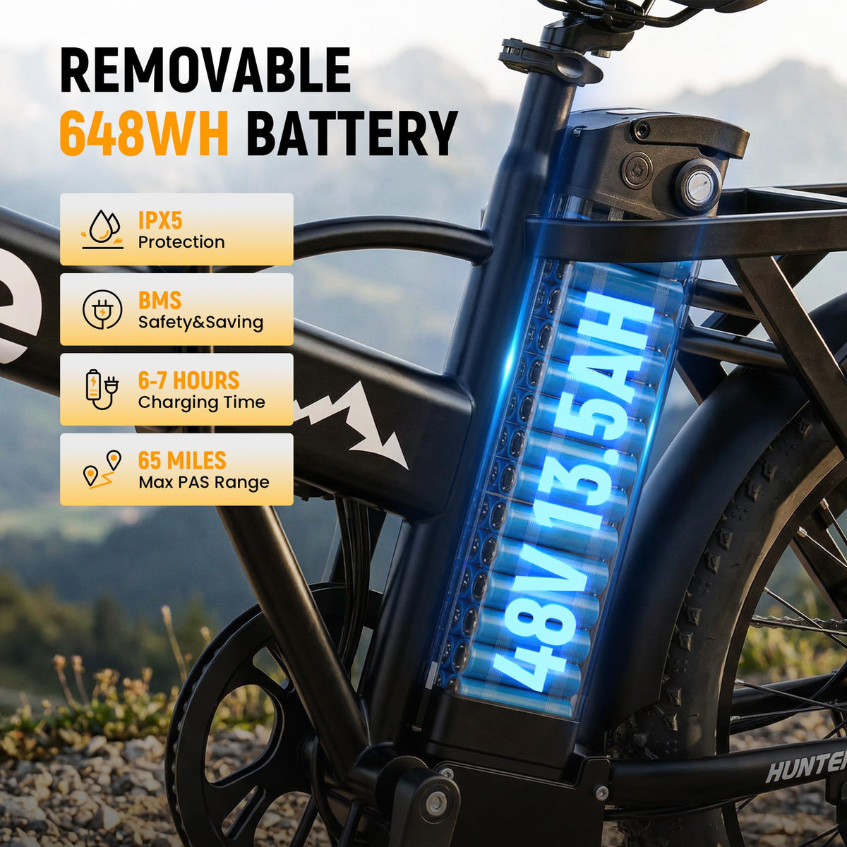 Foldable Electric Bike with 20" Fat Tires W53604