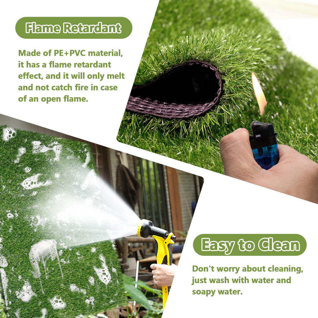 43.3 x 29.5 Inches Washable Artificial Grass Rug O4740