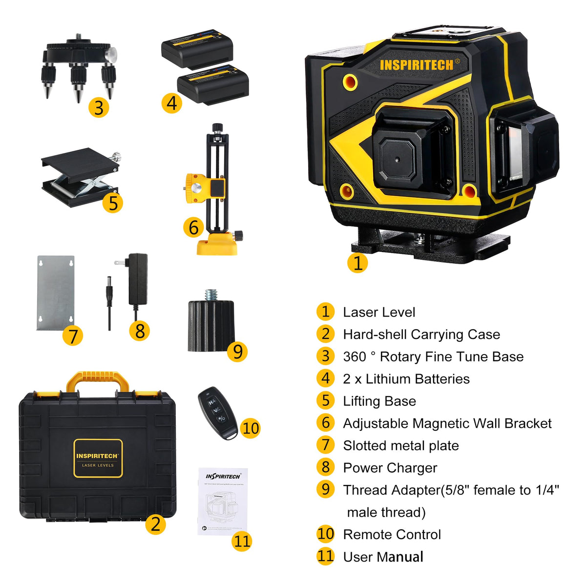 Self Leveling 3x360 Green Beam Laser Level B500