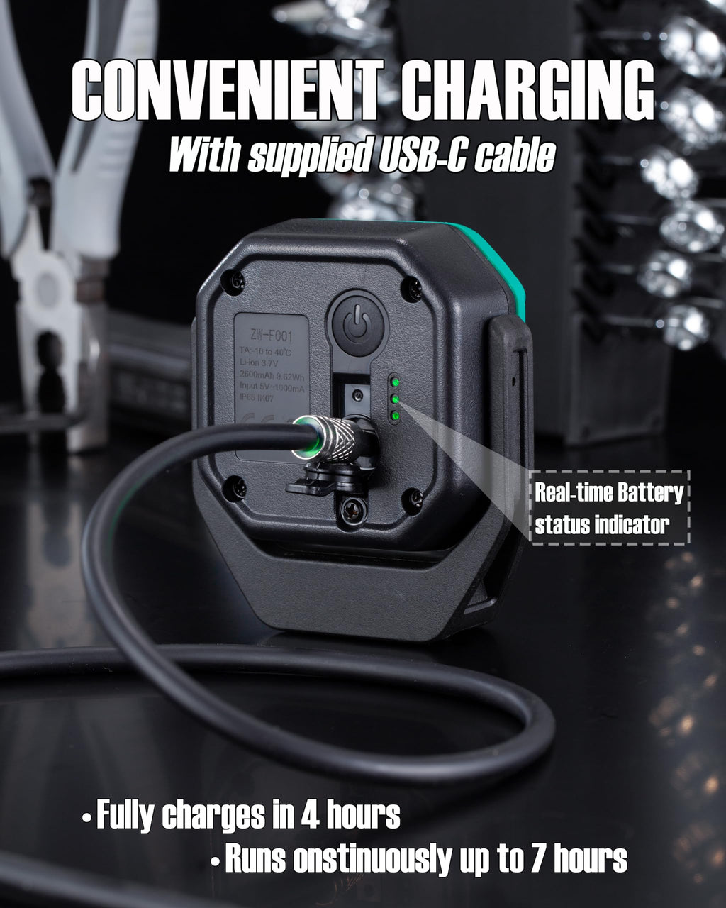 700 Lumen Rechargeable Magnetic Work Light Z7708