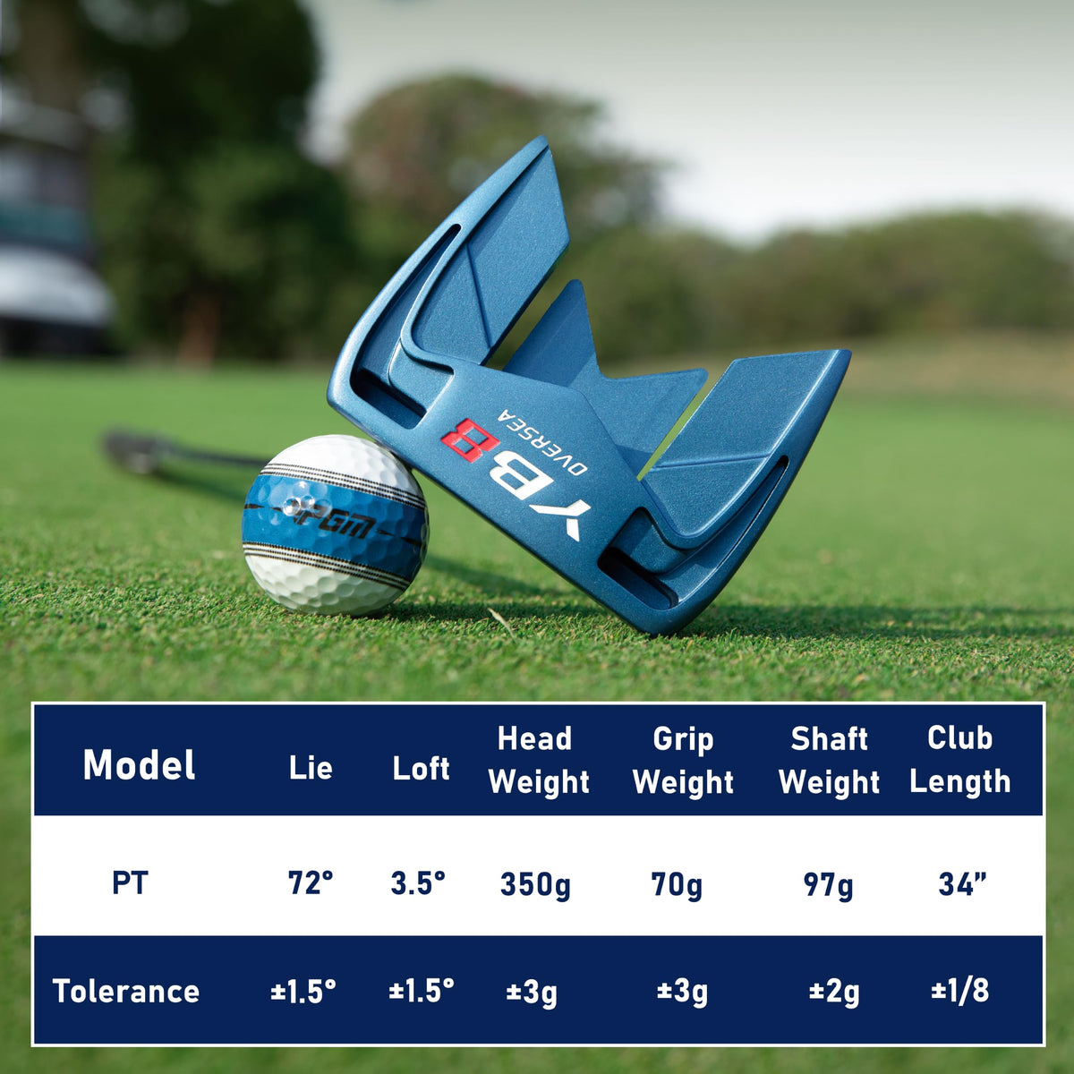 34" Right-Handed Mallet Golf Putter O242345