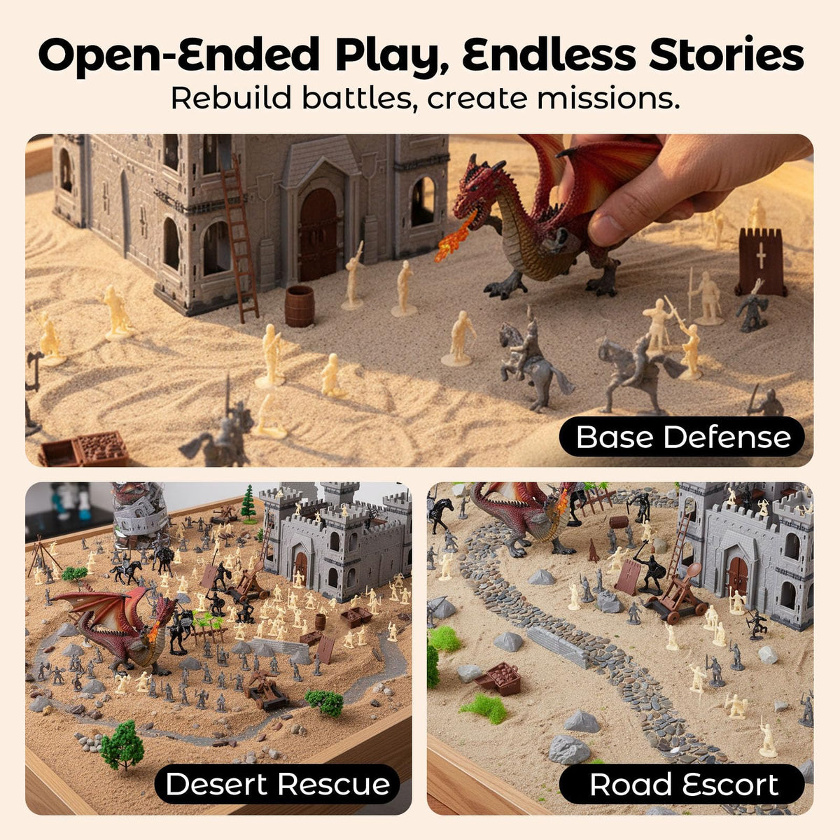 275PCS Medieval Dragon Castle Knights Figures Set W187