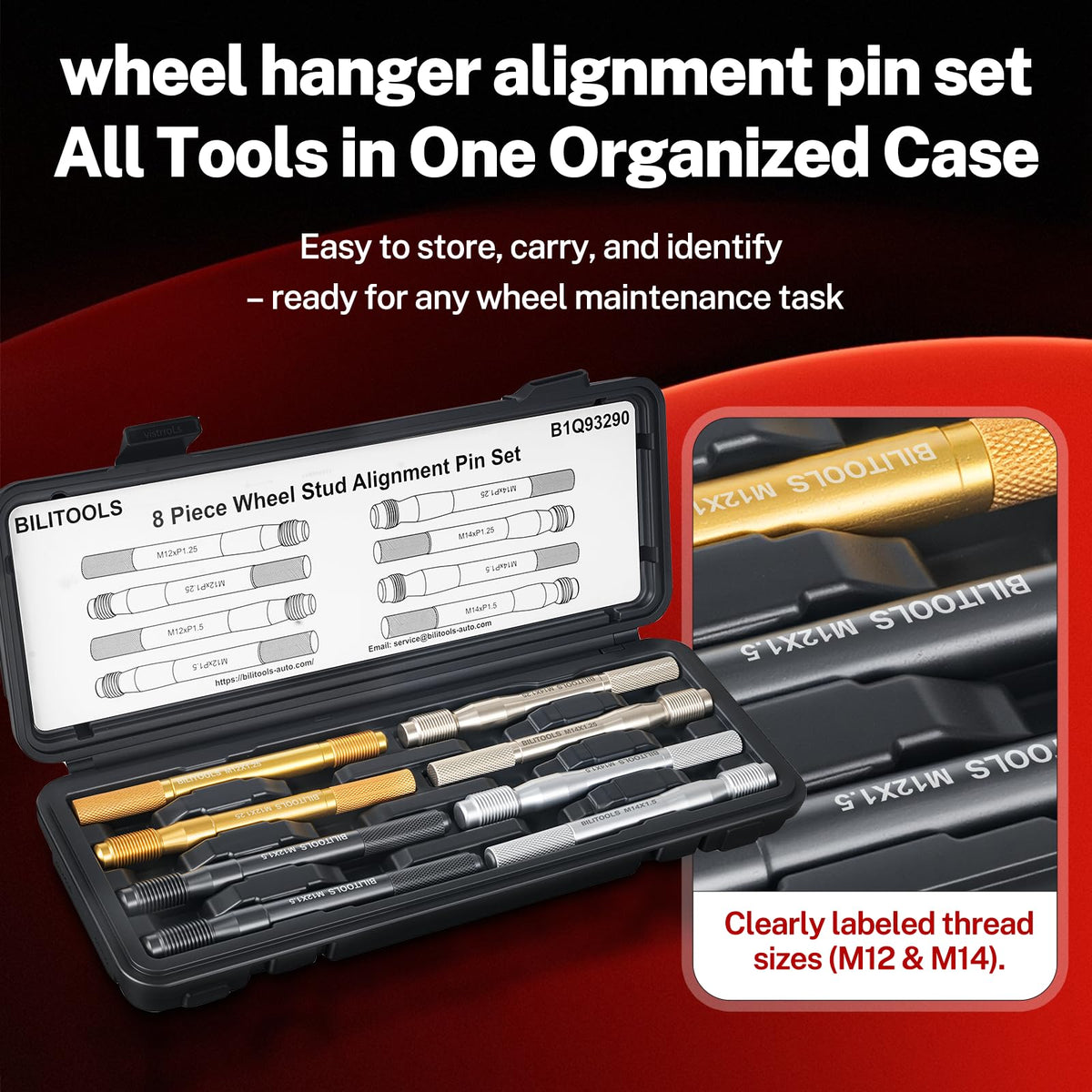8 Piece Carbon Steel Wheel Hanger Alignment Pin Set P264938