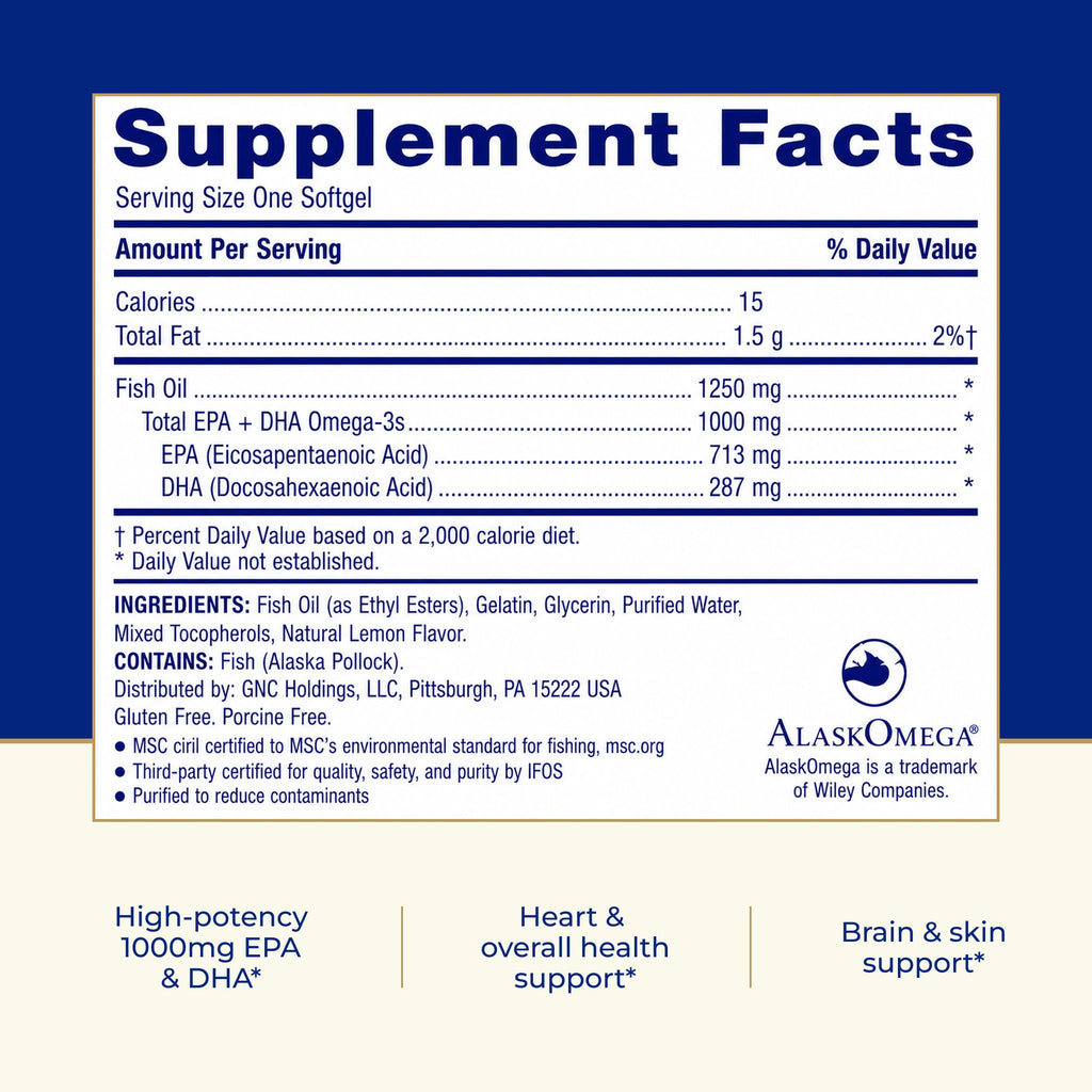 Omega Fish Oil 1000mg 120 Count Z41503