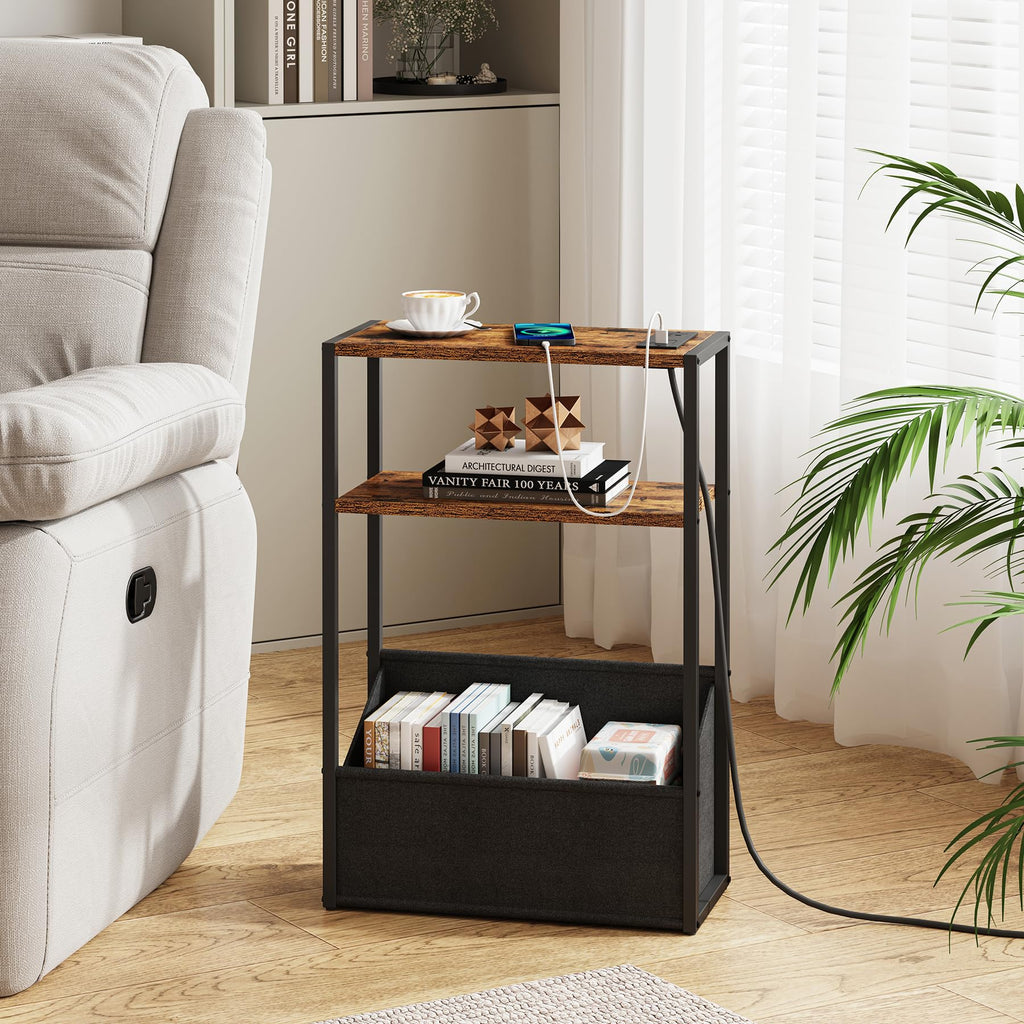 Narrow Side Table with Charging Station O942867