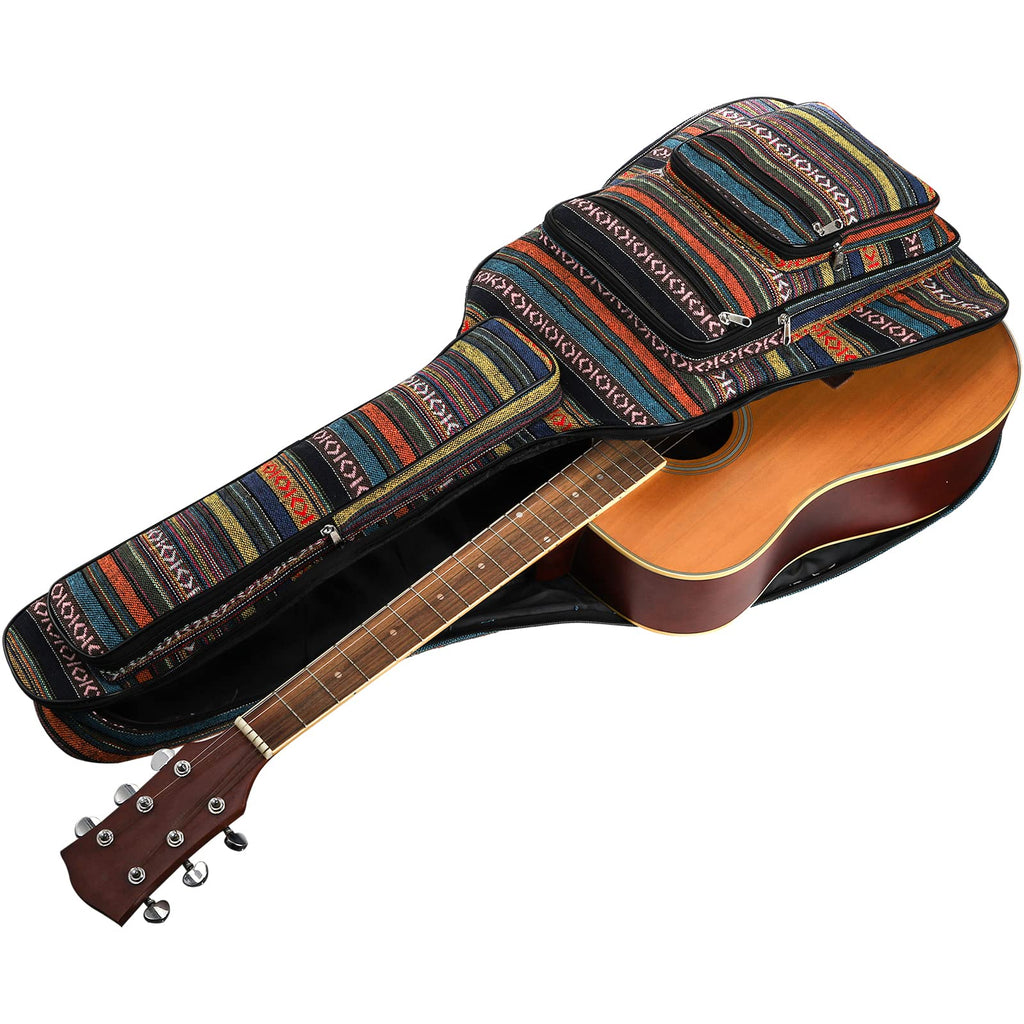 43 Inch Acoustic Guitar Gig Bag with Backpack Strap and 5 Pockets Y4397