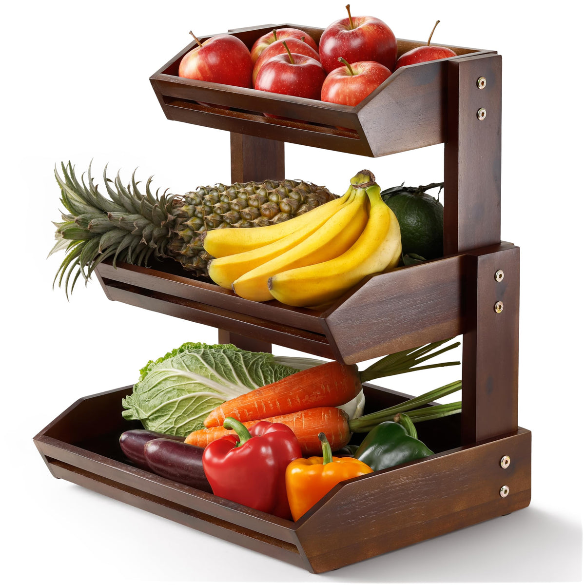 Acacia 3 Tier Fruit Basket V52307