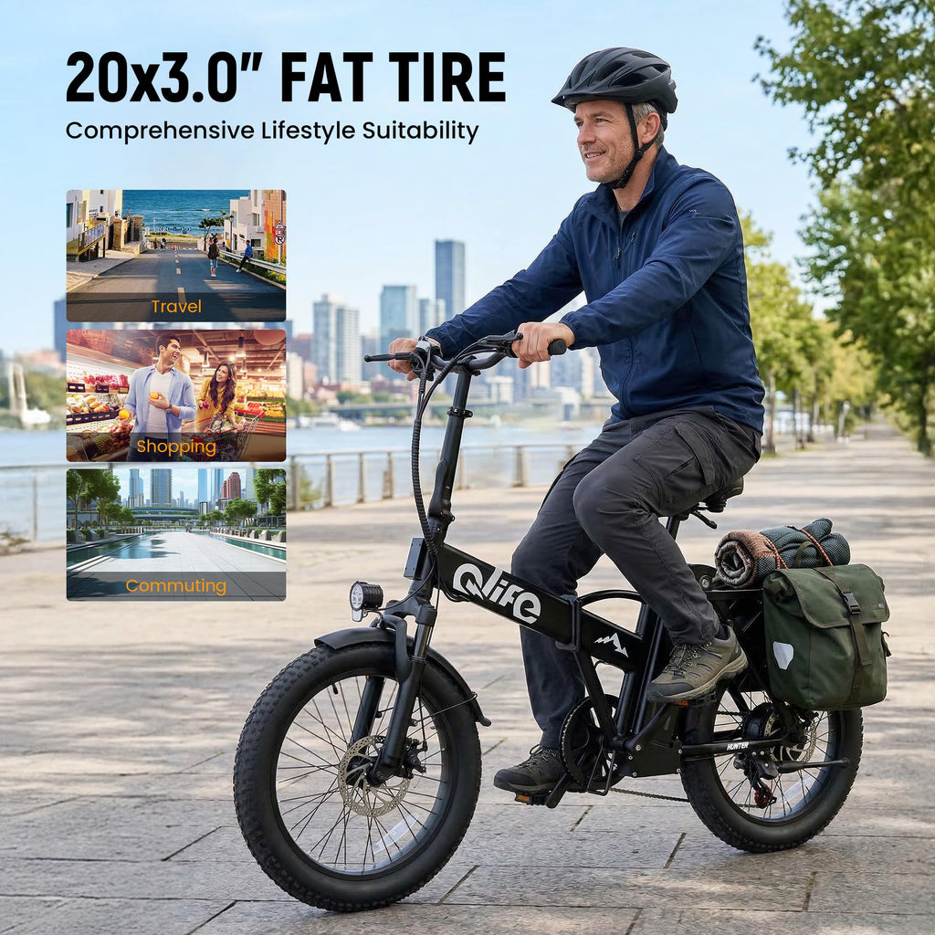 Foldable Electric Bike with 20" Fat Tires W53604