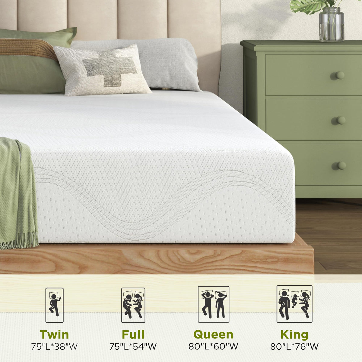 6 Inch Twin Memory Foam Mattress J482