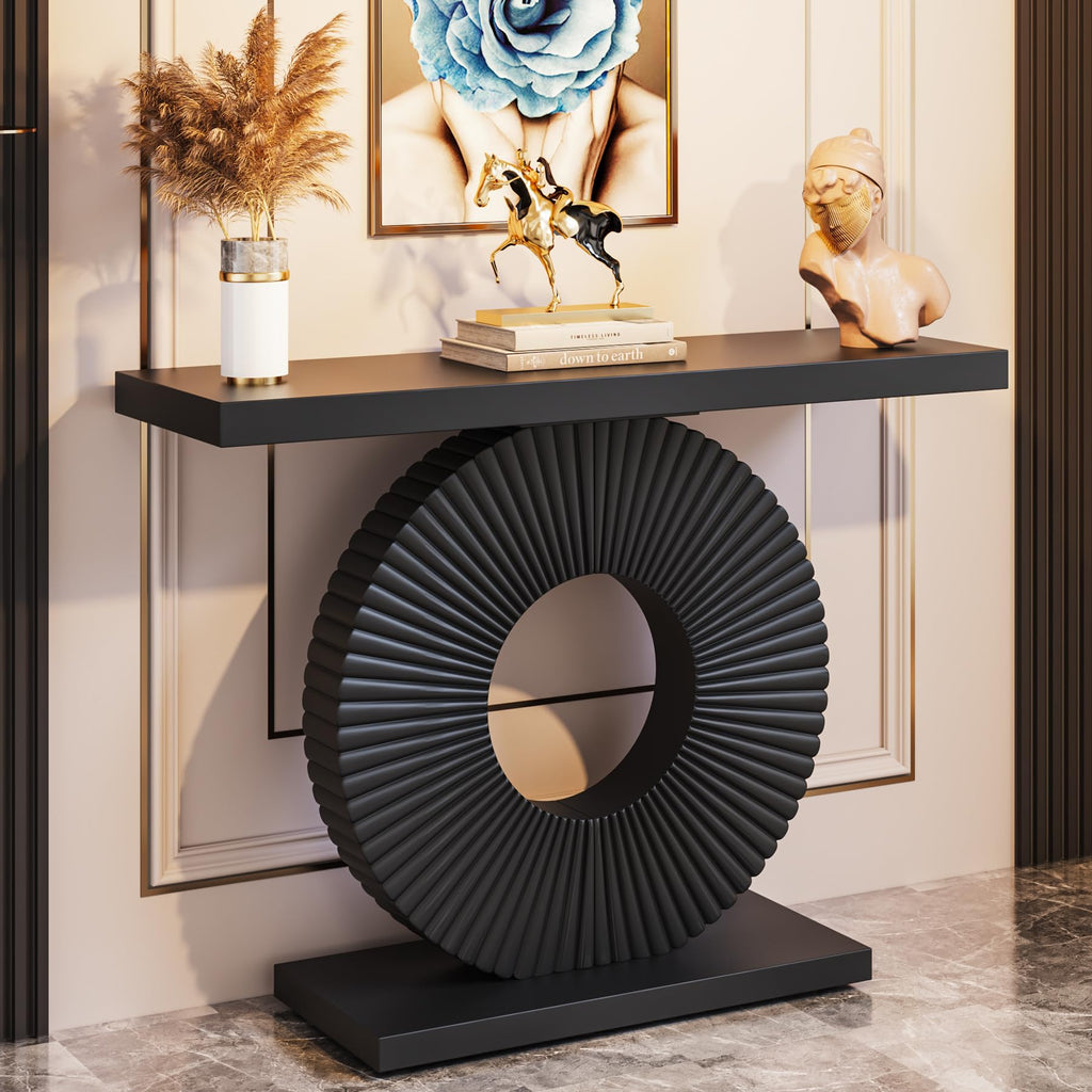 Black 40 inch Wood Console Table I5181