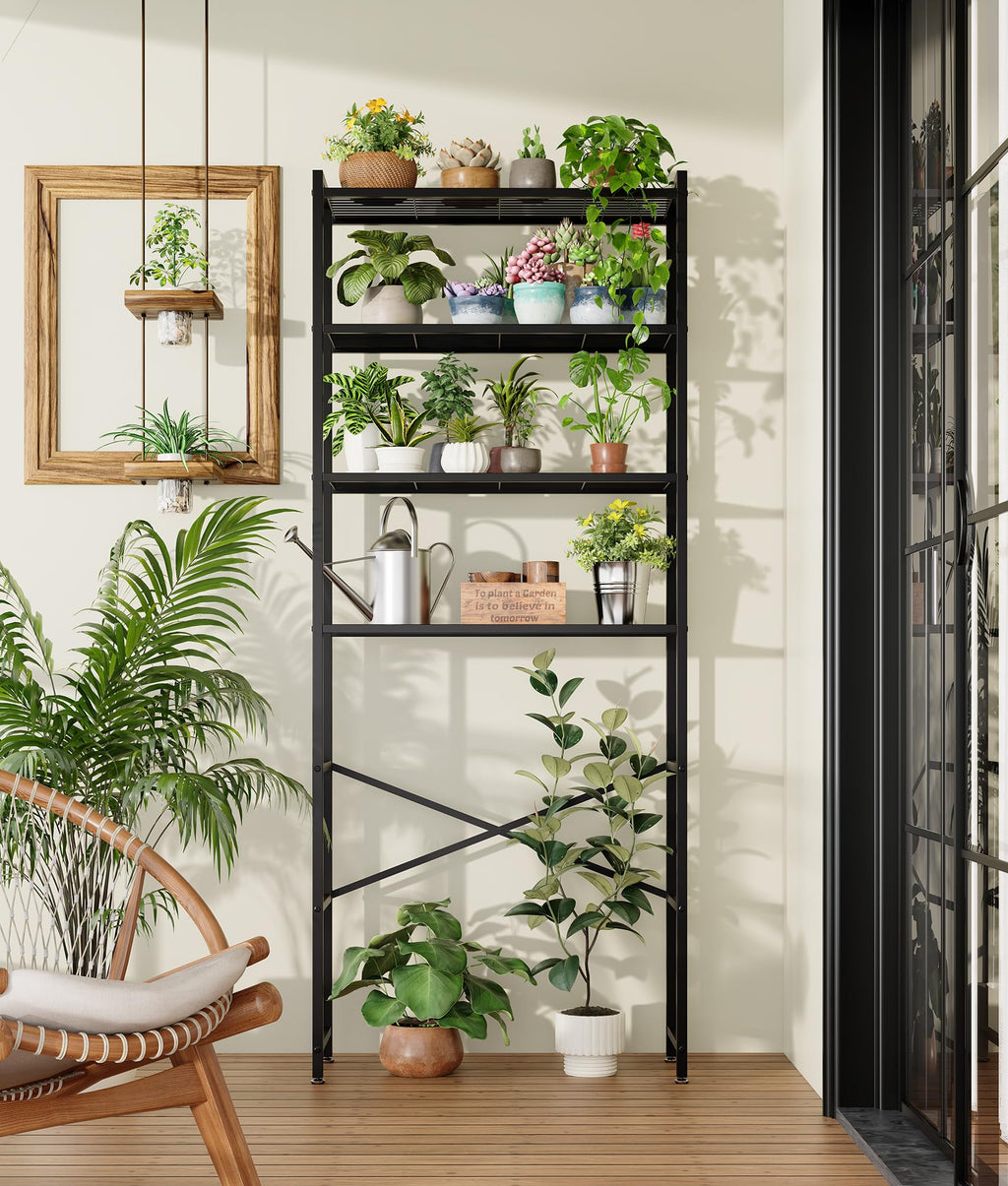 4-Tier Over The Toilet Storage Rack, Black K589