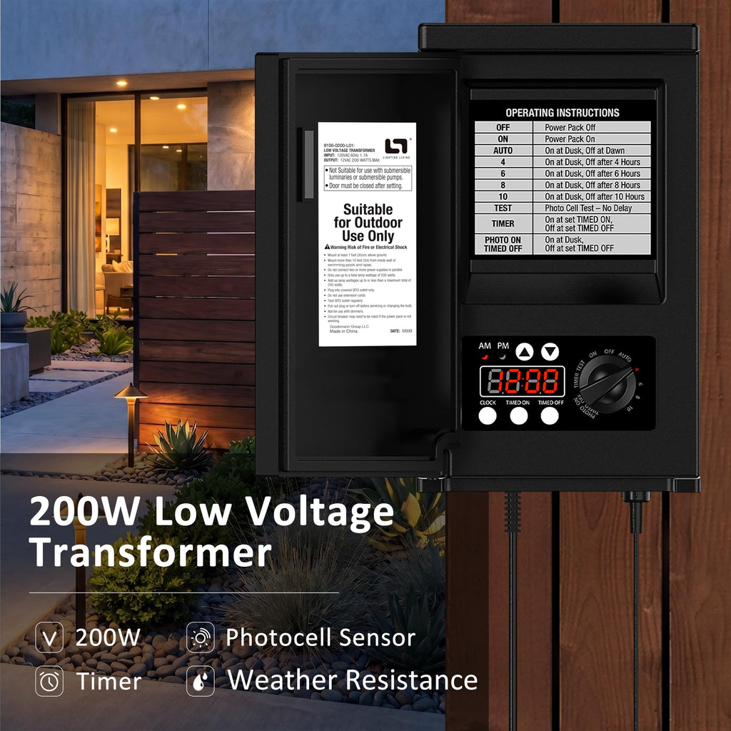 200W Low Voltage Landscape Transformer N861752
