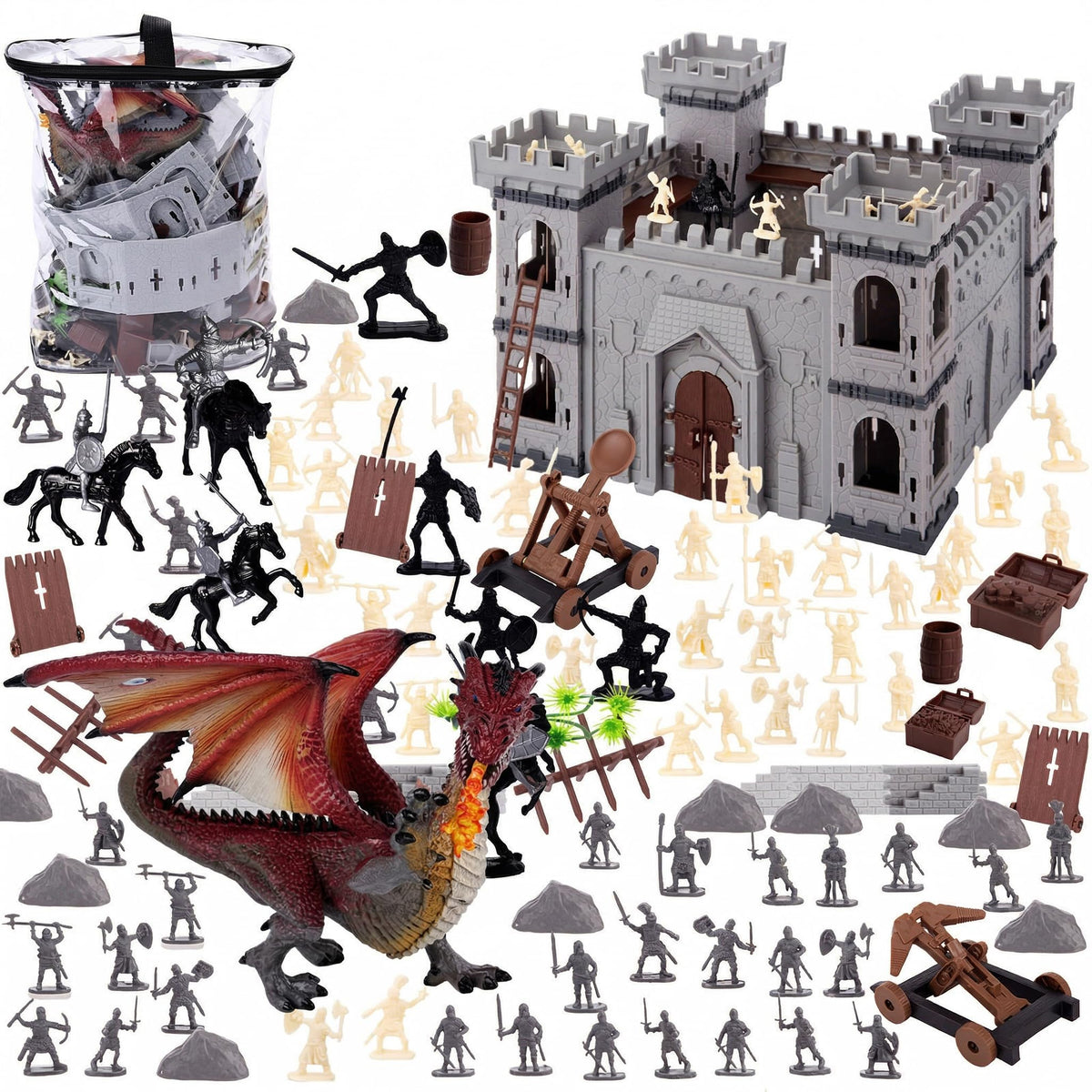 275PCS Medieval Dragon Castle Knights Figures Set W187