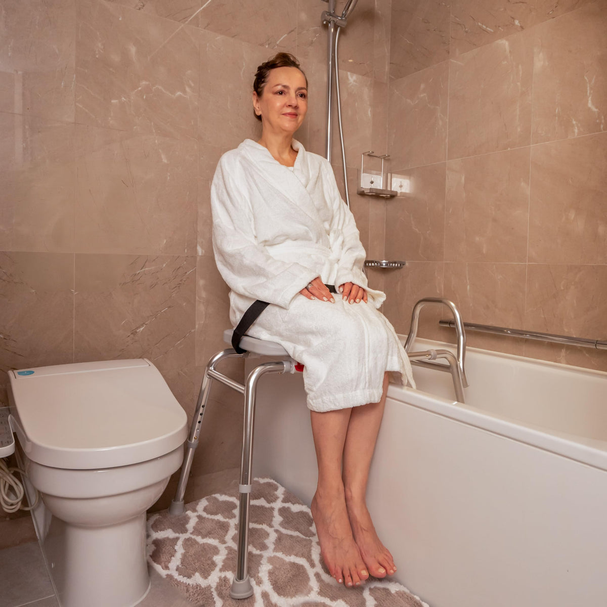 Height Adjustable Shower Chair & Tub Transfer Bench Z51949