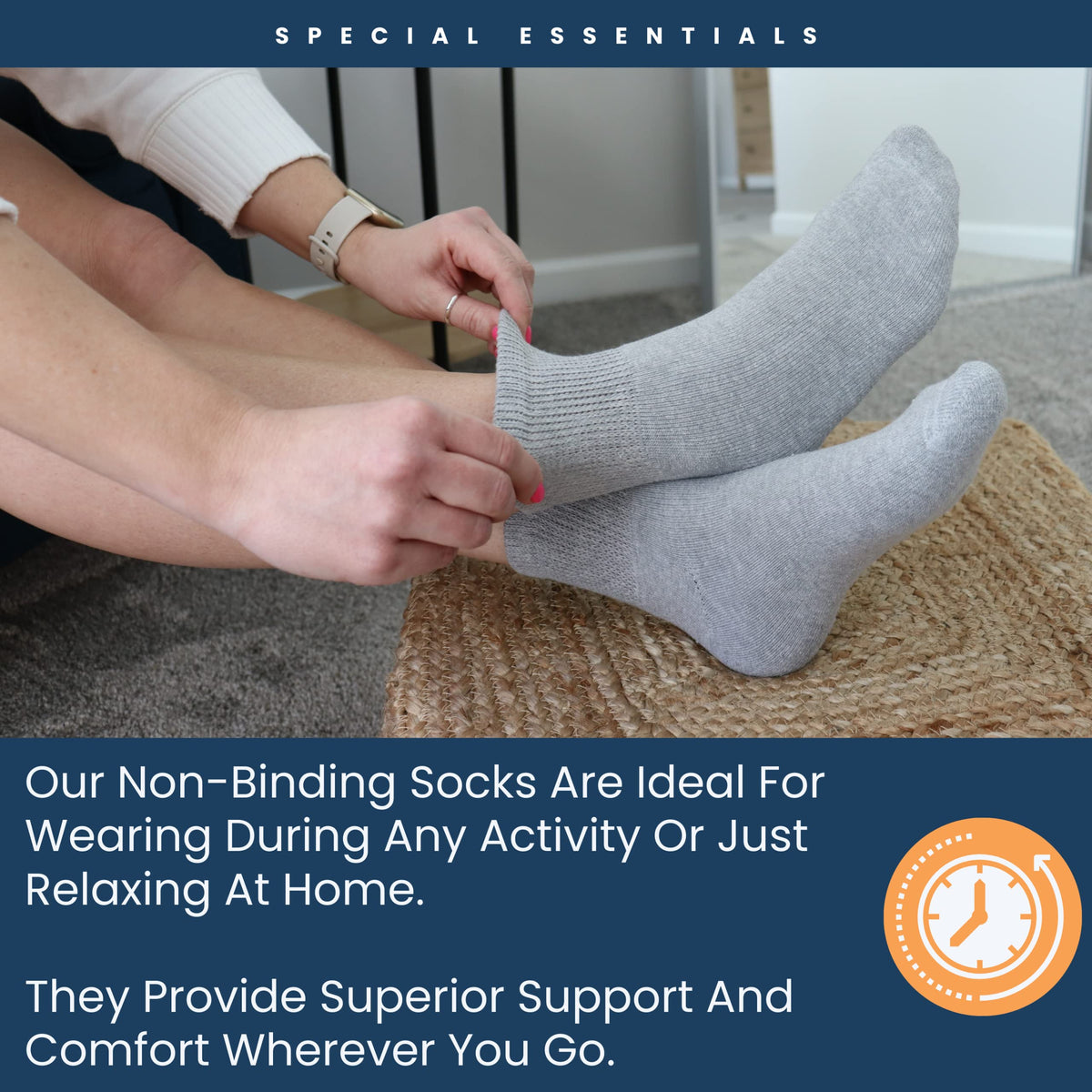 Women's Diabetic Ankle Socks, 6 Pairs, Non-Binding Z425