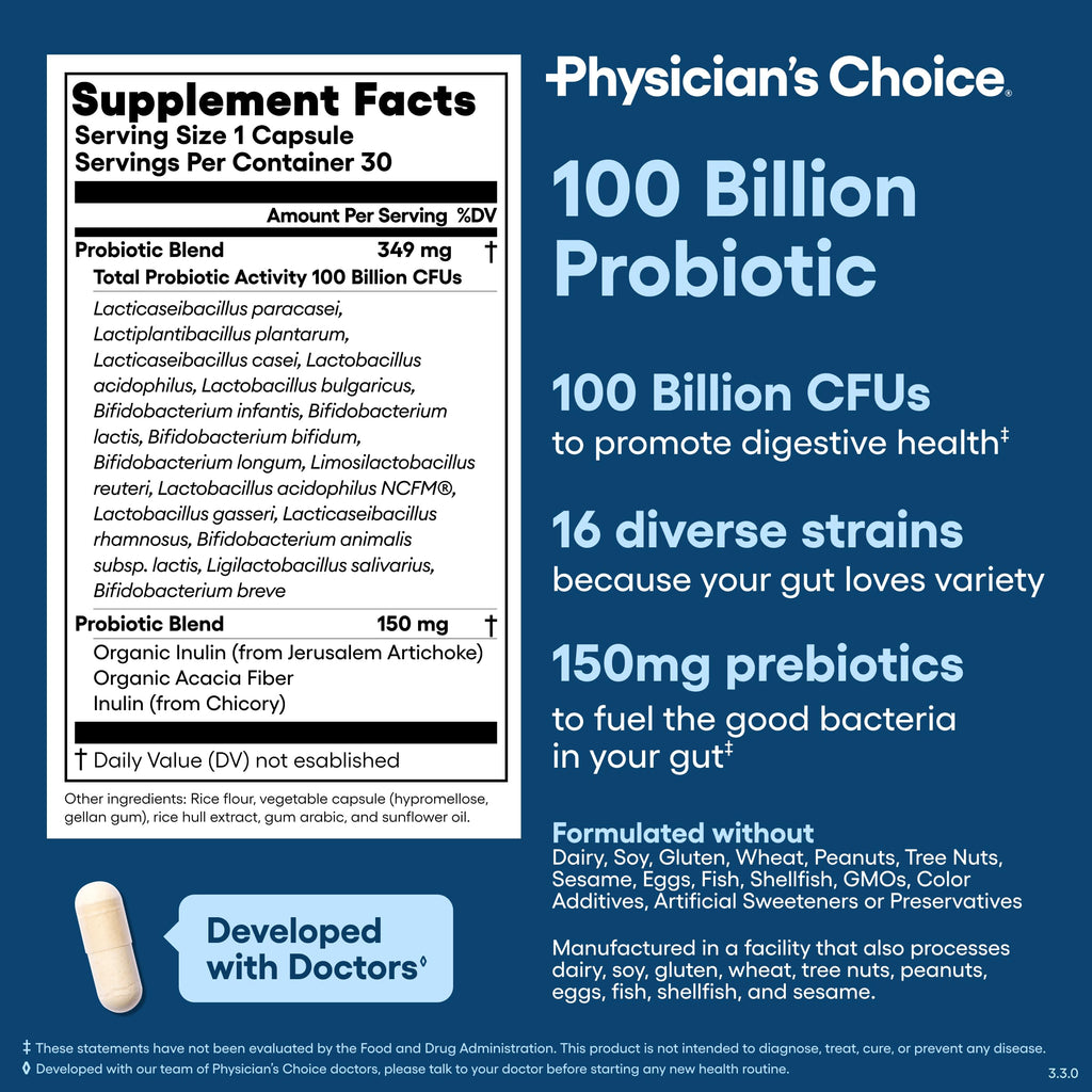 100 Billion 16 Strains Probiotic with Prebiotics E2292