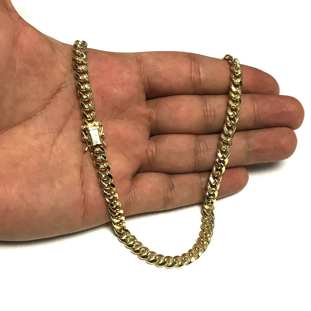 14k Yellow Gold Cuban Link Chain Necklace W772