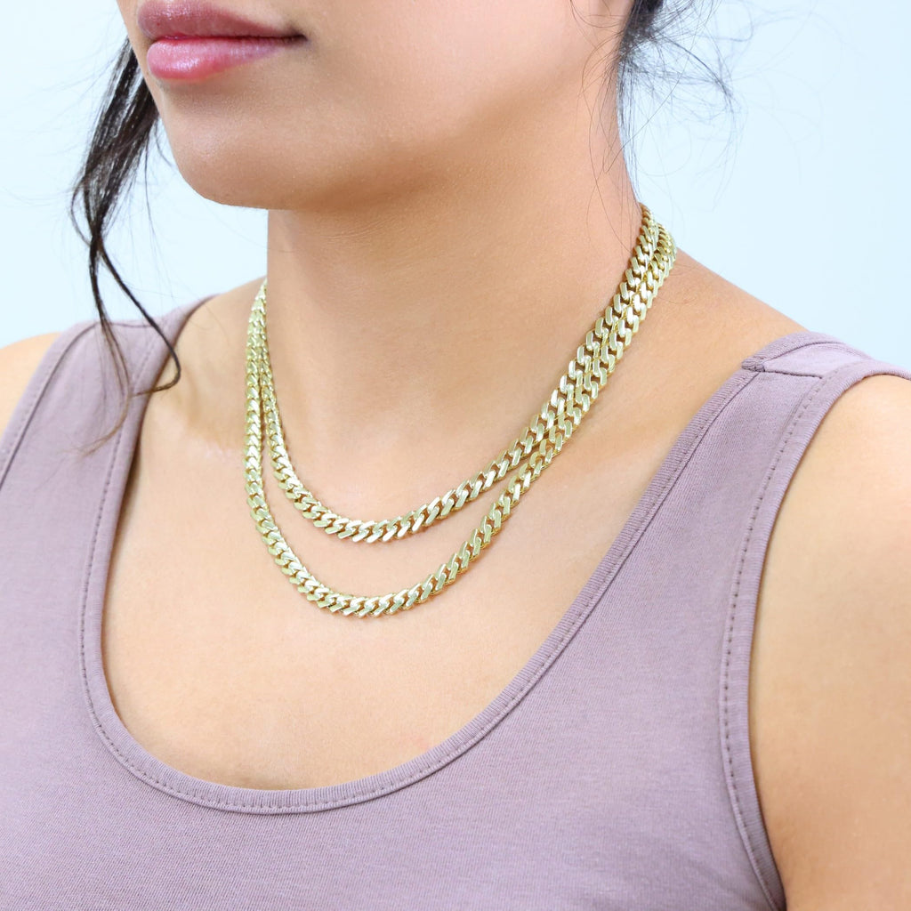 10k Yellow Gold 6mm Cuban Chain Necklace P8490