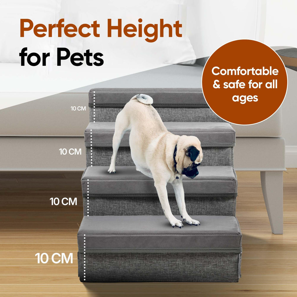 Foldable Pet Stairs with Storage N25306