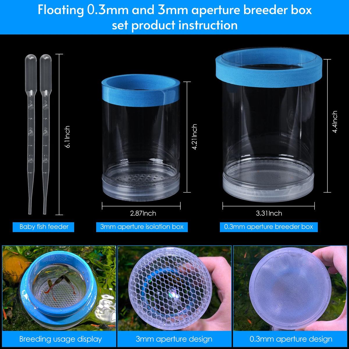 Breeder Box for Fish Tank Isolation Aquarium Separator Hatchery Incubator S152048