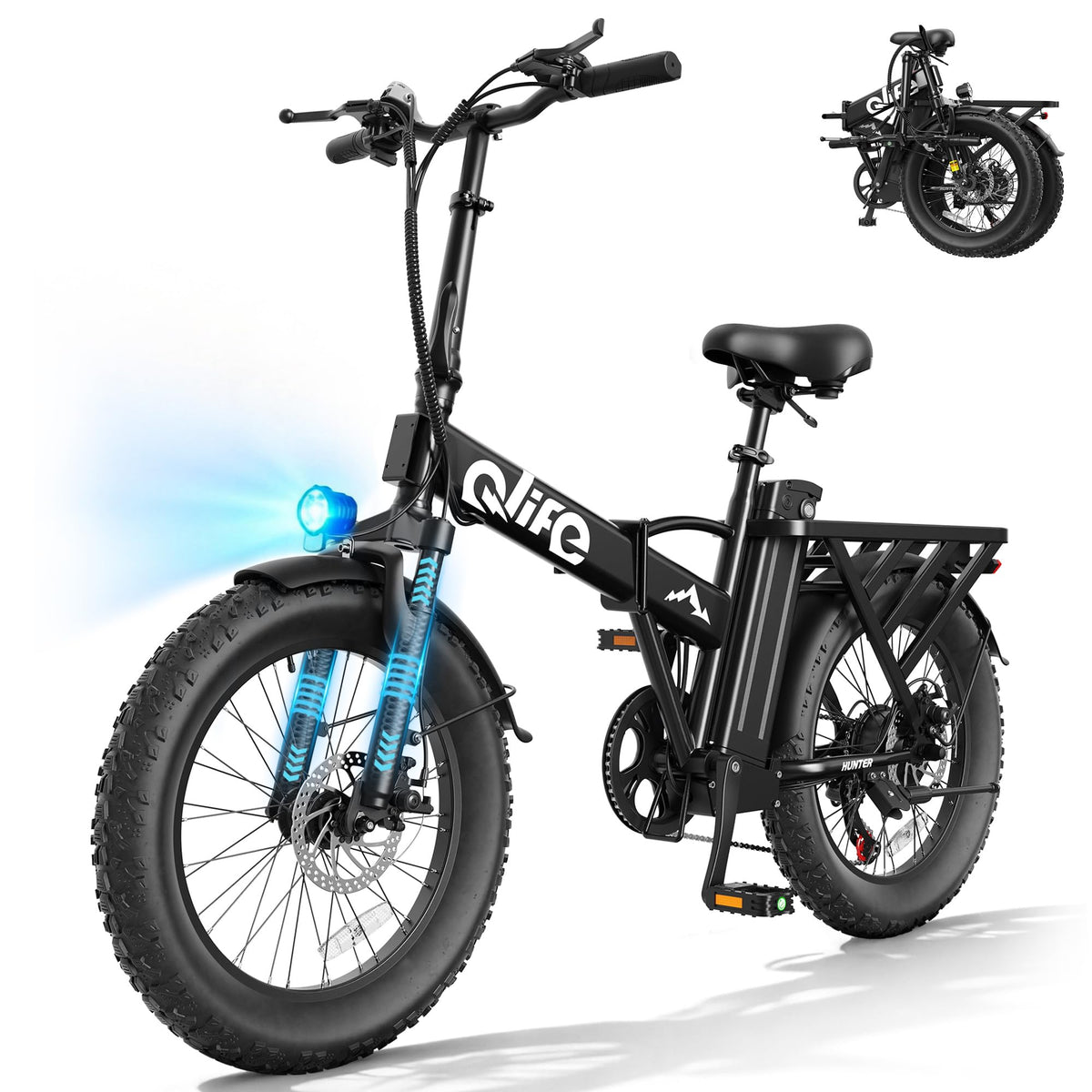 Foldable Electric Bike with 20" Fat Tires W53604