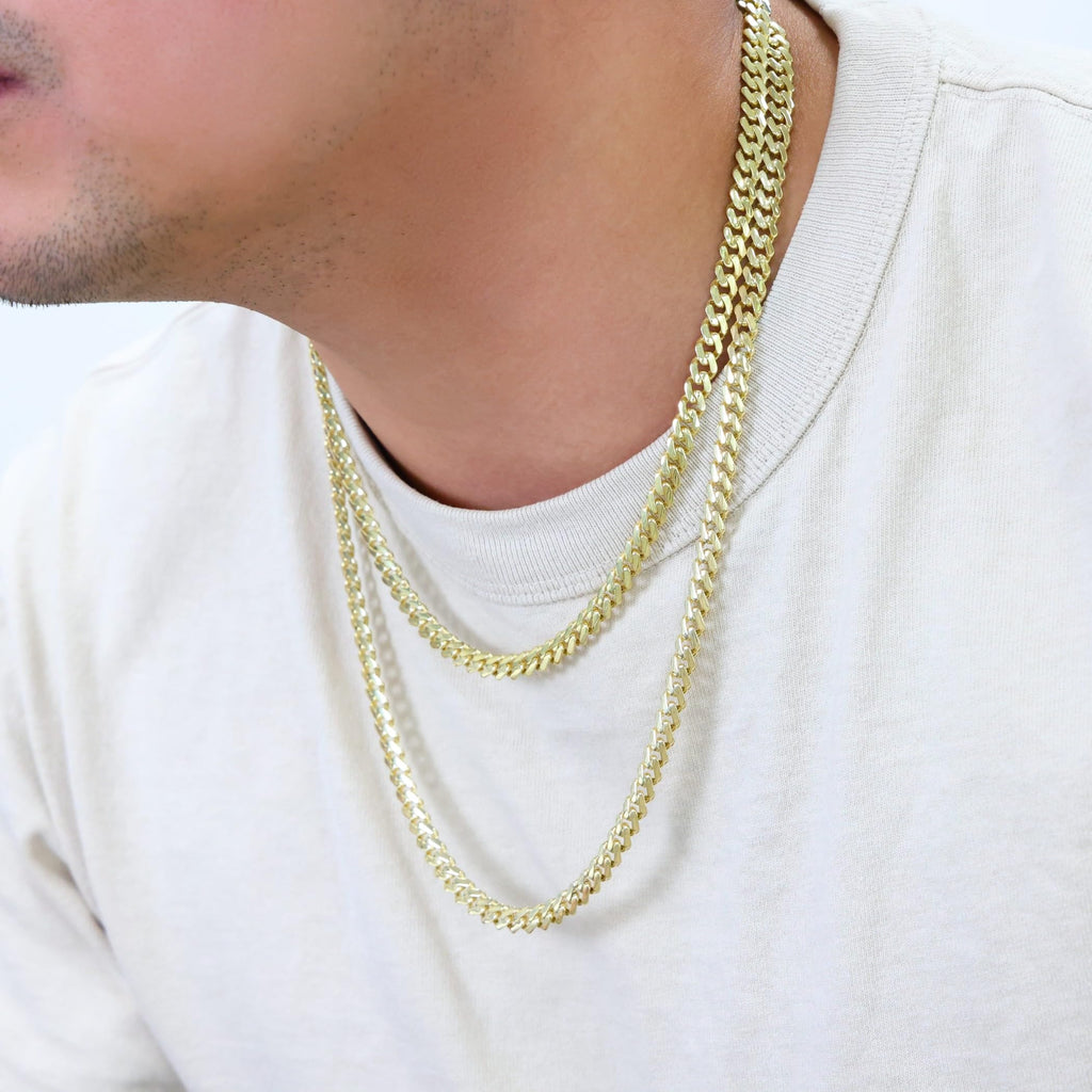 10k Yellow Gold 6mm Cuban Chain Necklace P8490