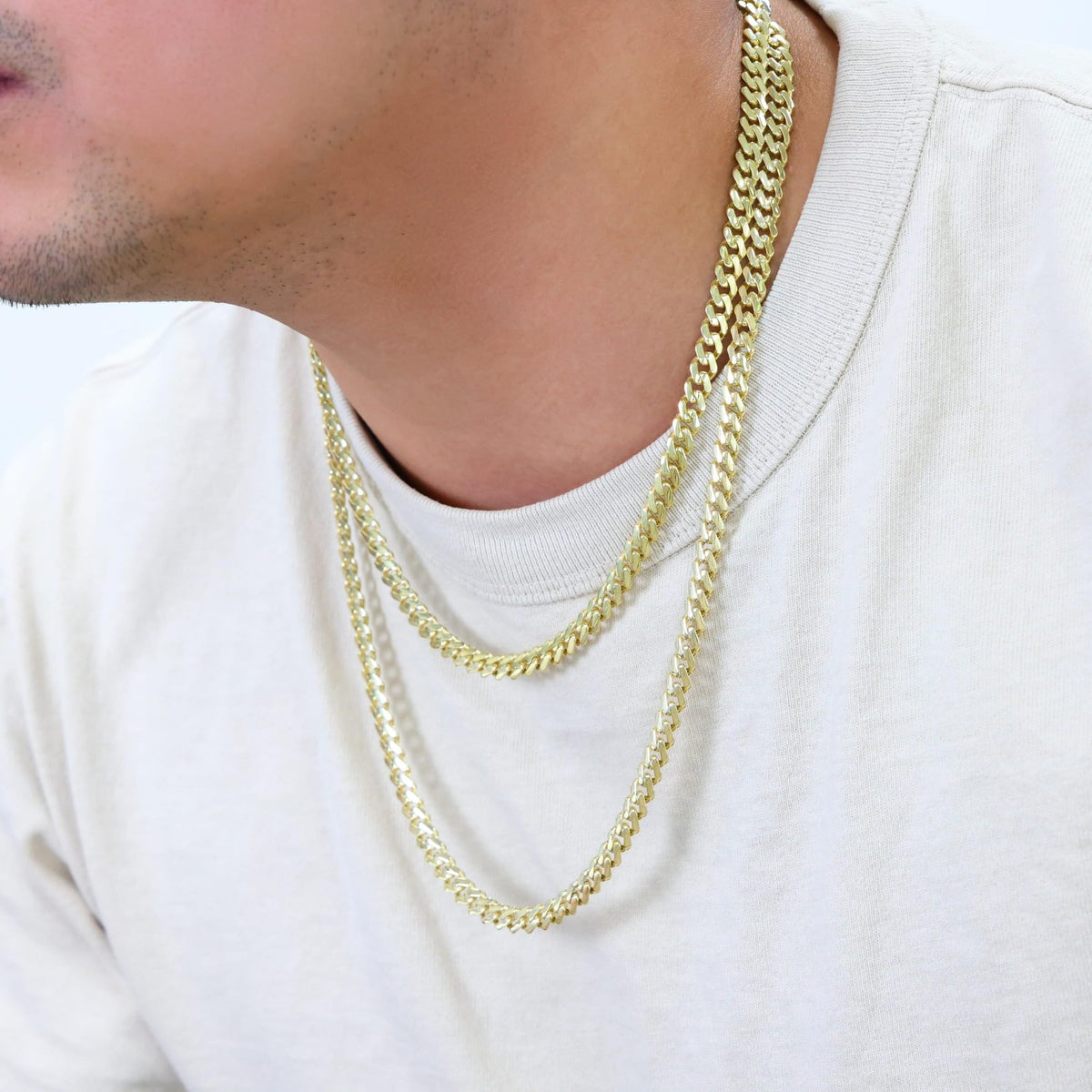 10k Yellow Gold 6mm Cuban Chain Necklace P8490