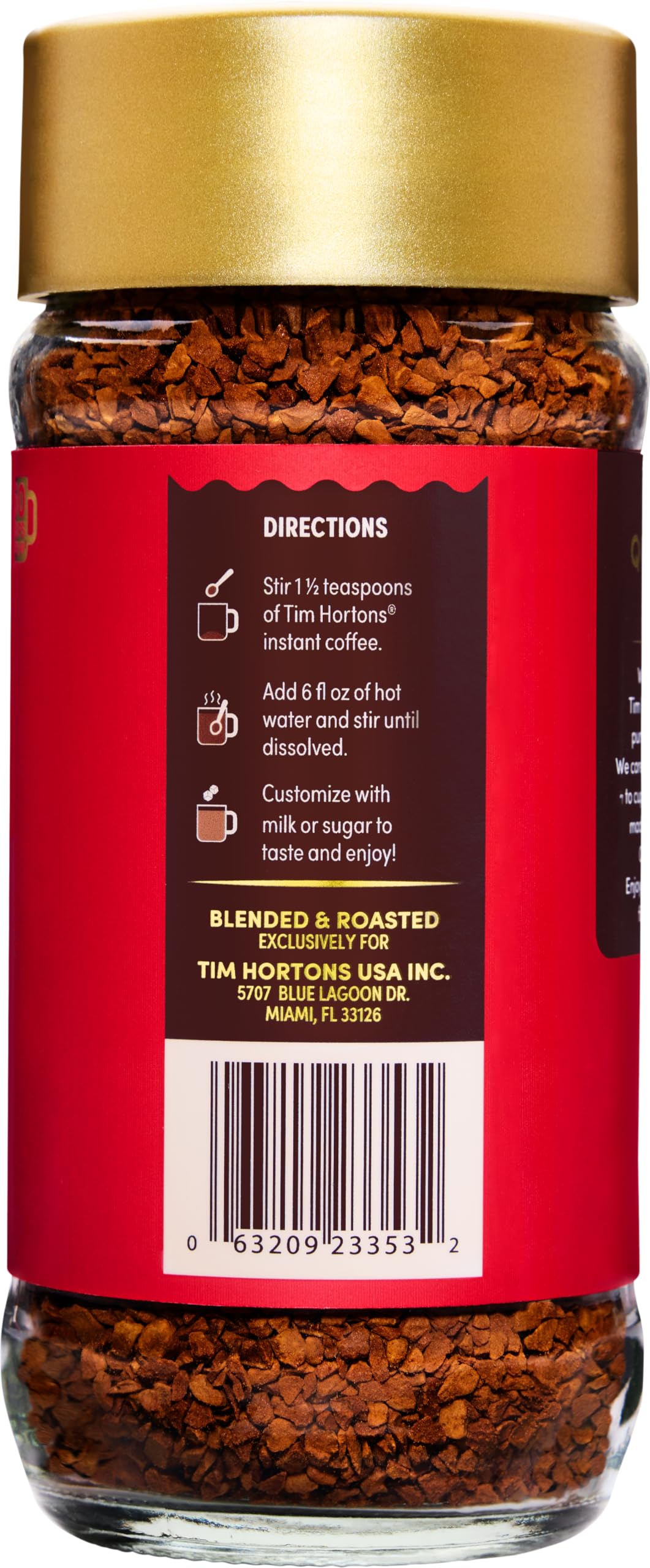 Dark Roast Instant Coffee 3.5oz Jar N286