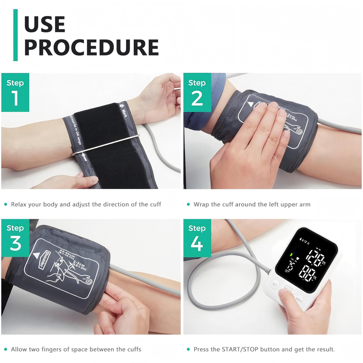 FDA Cleared Upper Arm Blood Pressure Monitor B159120
