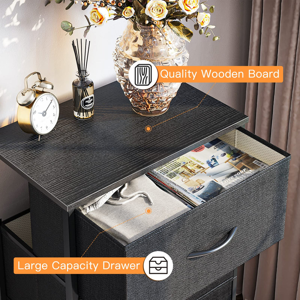 Black 4 Drawer Small Dresser V86226
