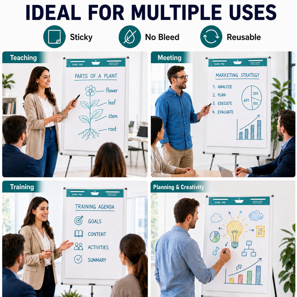 25 x 30 Inch Sticky Easel Pad, 30 Sheets, 8 Pads F77379
