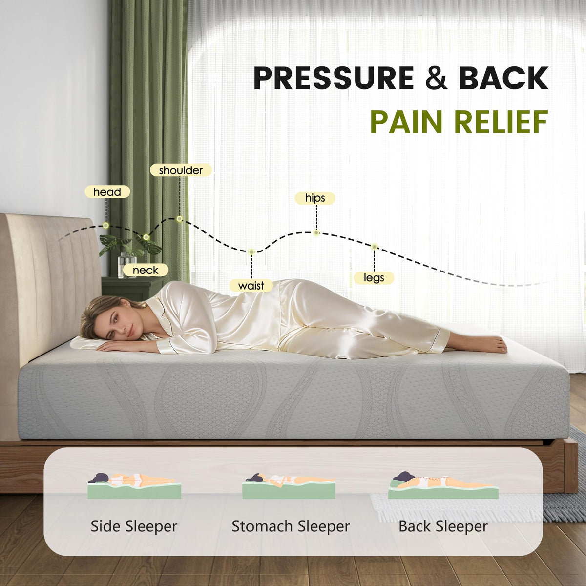 6 Inch Twin Memory Foam Mattress J482