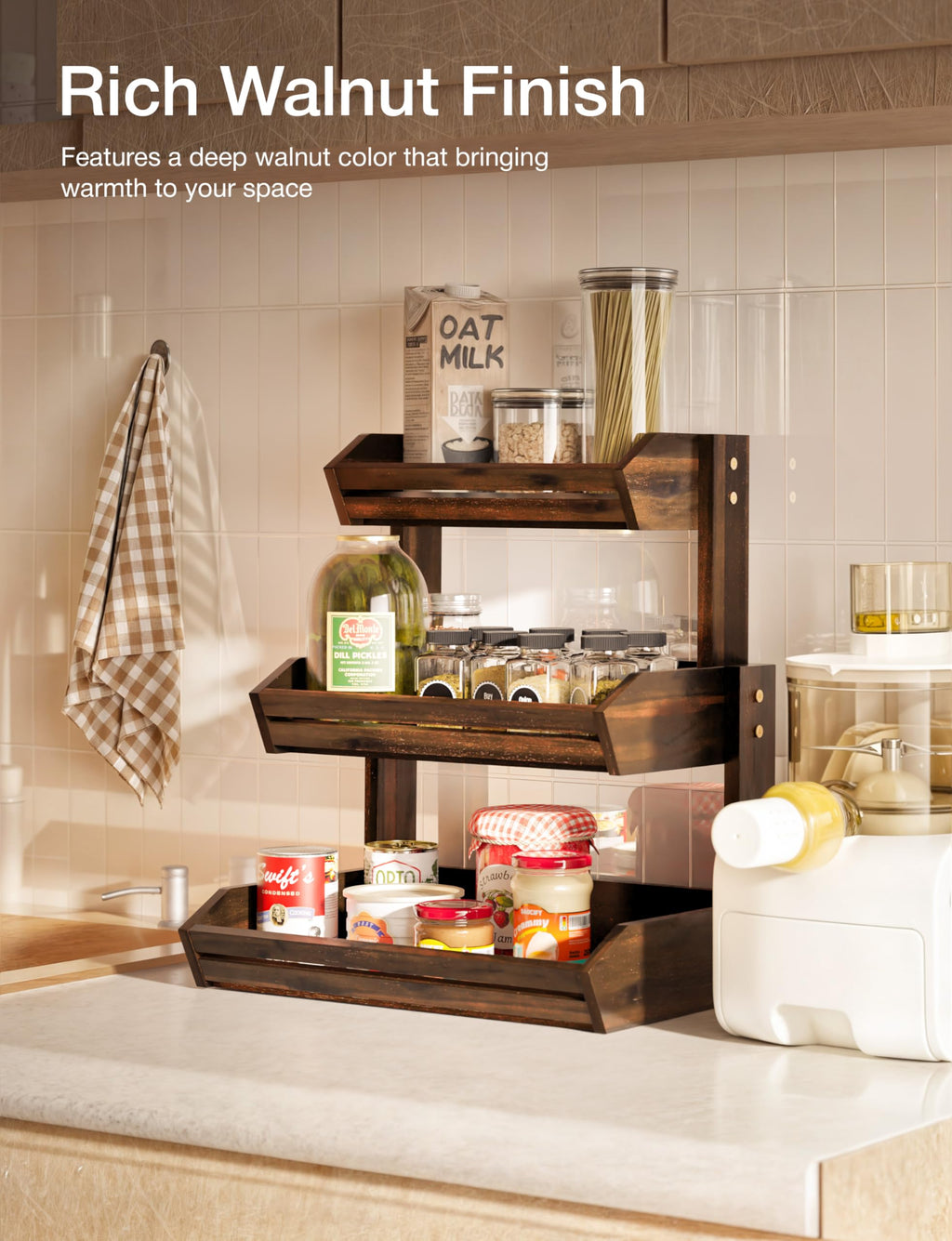 Acacia 3 Tier Fruit Basket V52307