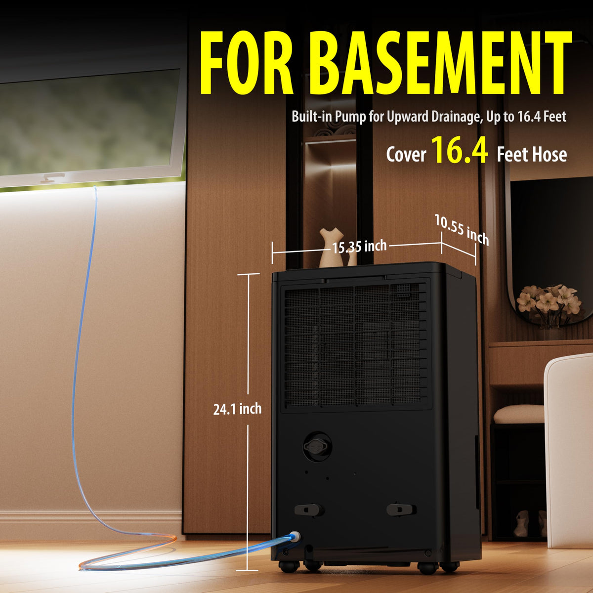 50 Pints Dehumidifier with Pump V132