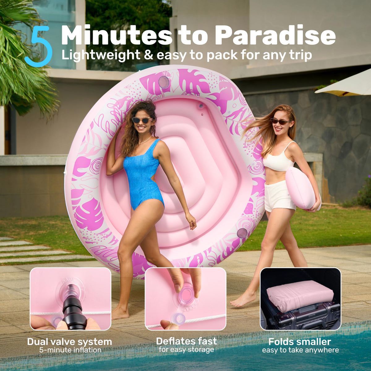 Inflatable Tanning Pool Lounger Float B8703