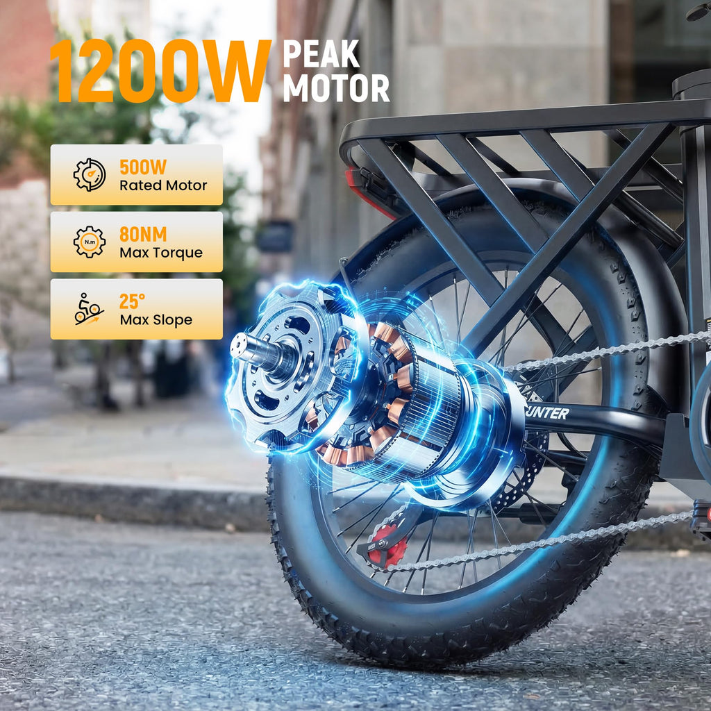 Foldable Electric Bike with 20" Fat Tires W53604