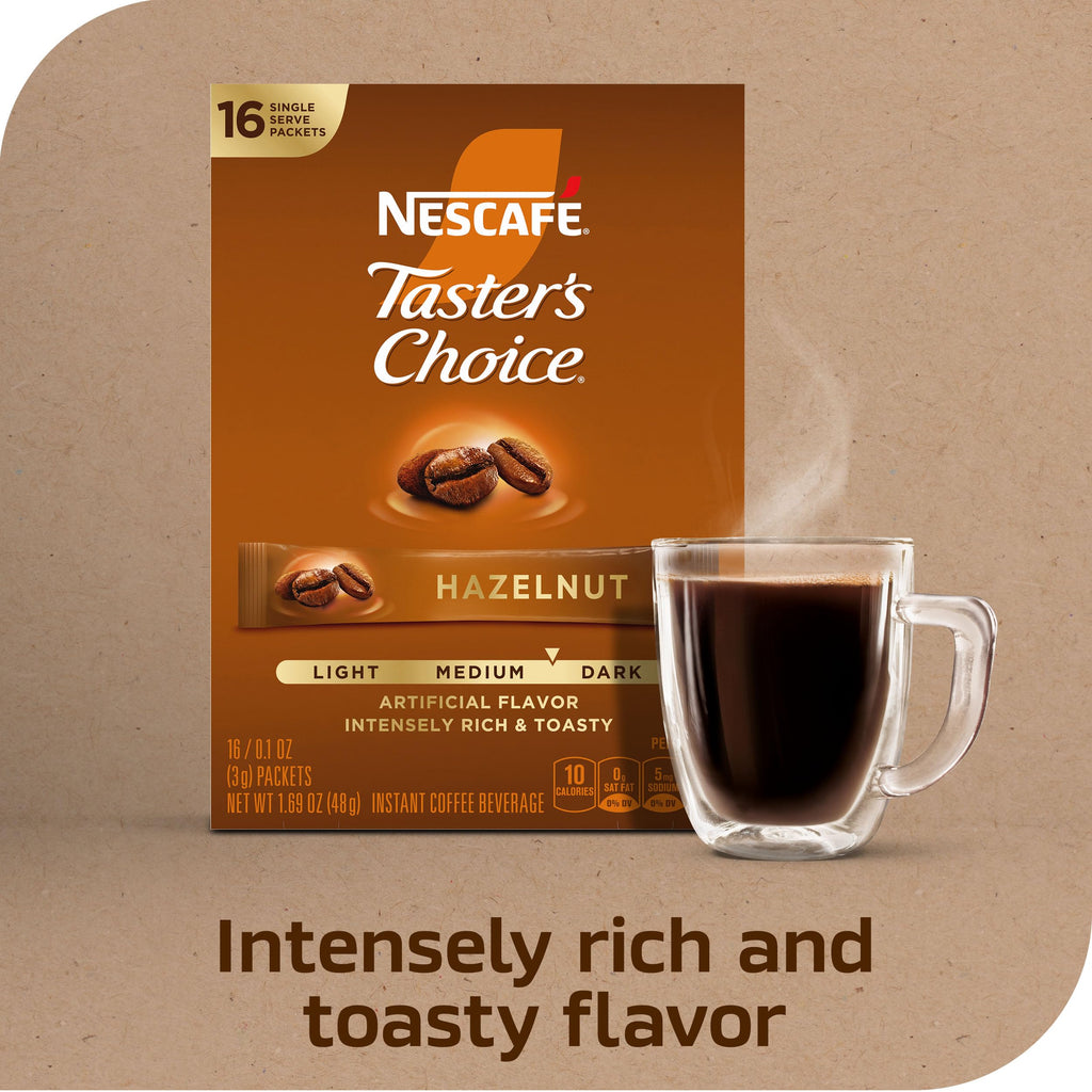 Hazelnut Flavored Coffee 8 Boxes 128 Packets D49208