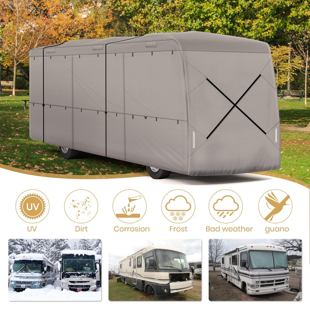 33-37ft 9 Layers Class A RV Cover D2191