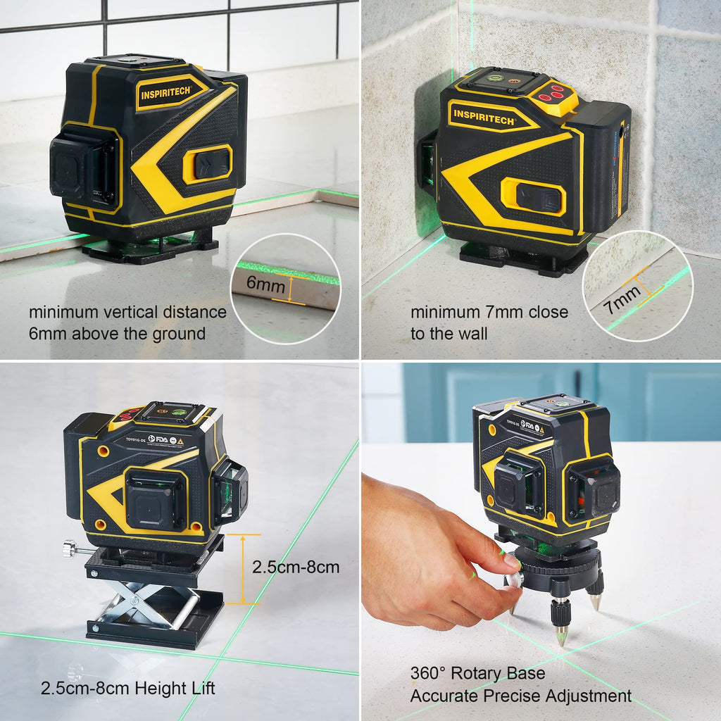 Self Leveling 3x360 Green Beam Laser Level B500