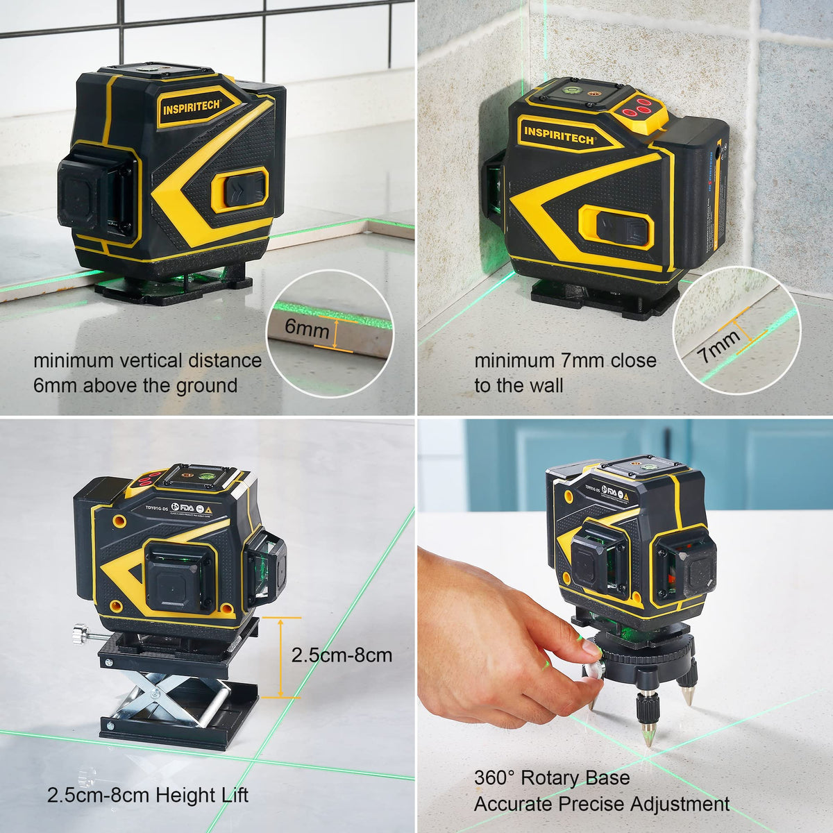 Self Leveling 3x360 Green Beam Laser Level B500