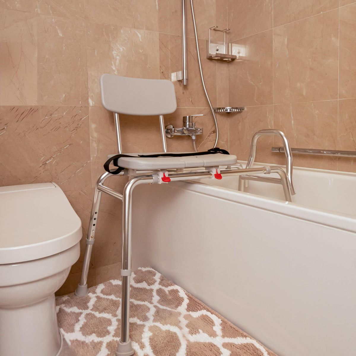 Height Adjustable Shower Chair & Tub Transfer Bench Z51949