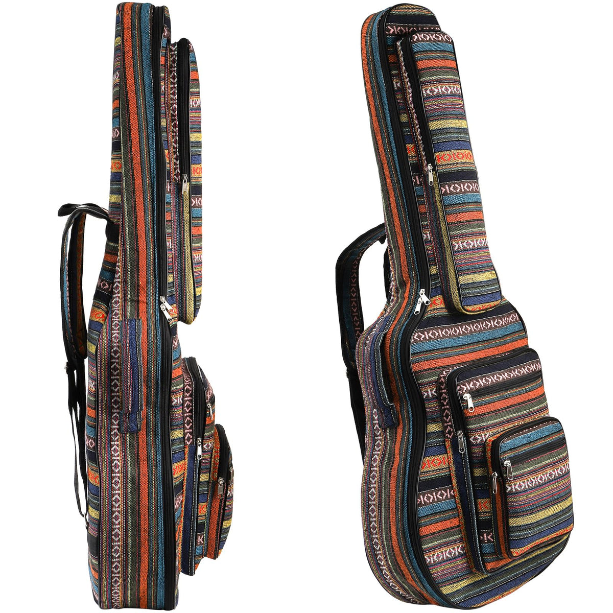 43 Inch Acoustic Guitar Gig Bag with Backpack Strap and 5 Pockets Y4397